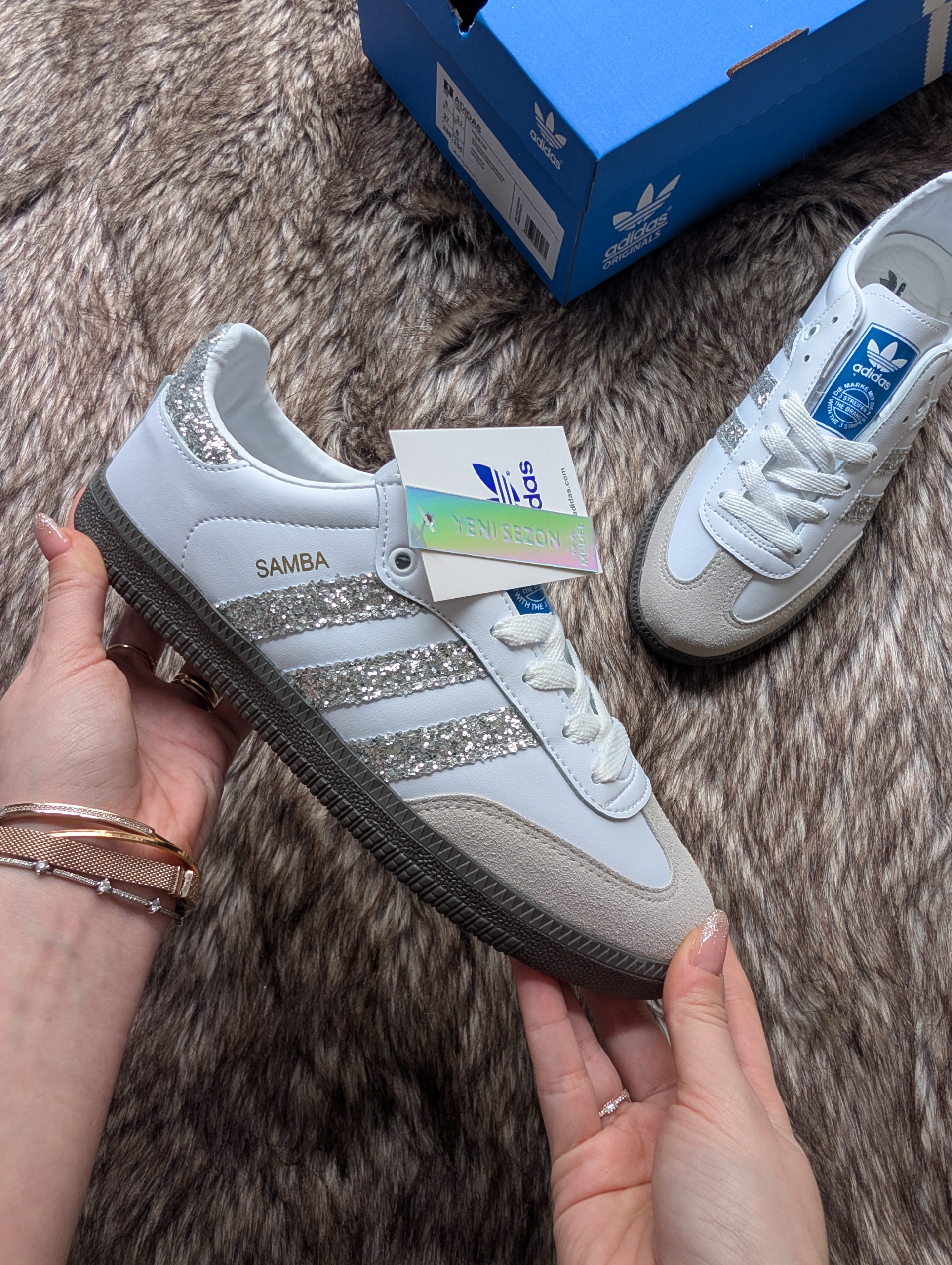 Adidas Samba Glitter Silver