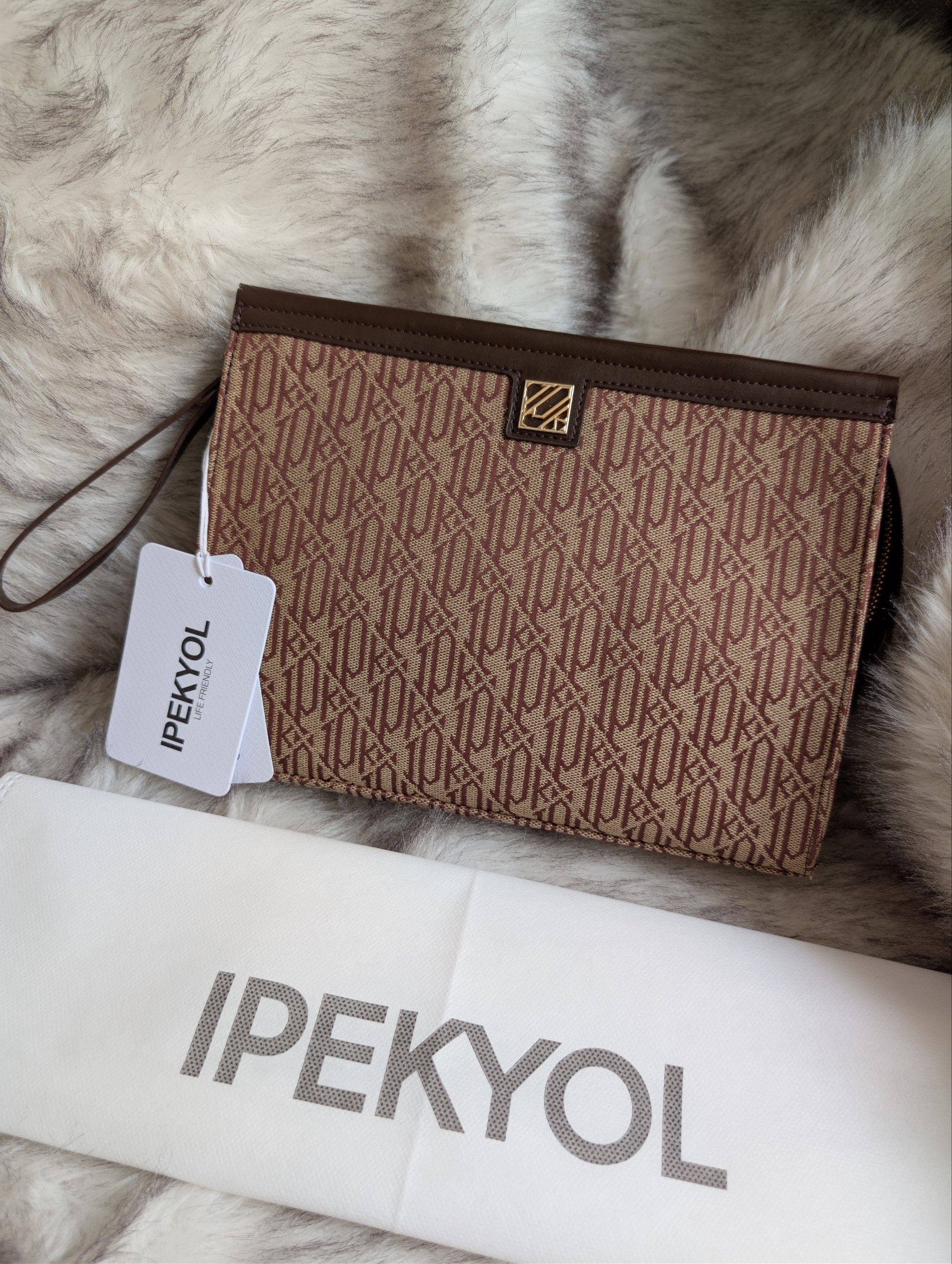 İpekyol JOURNEY Clutch Kahve