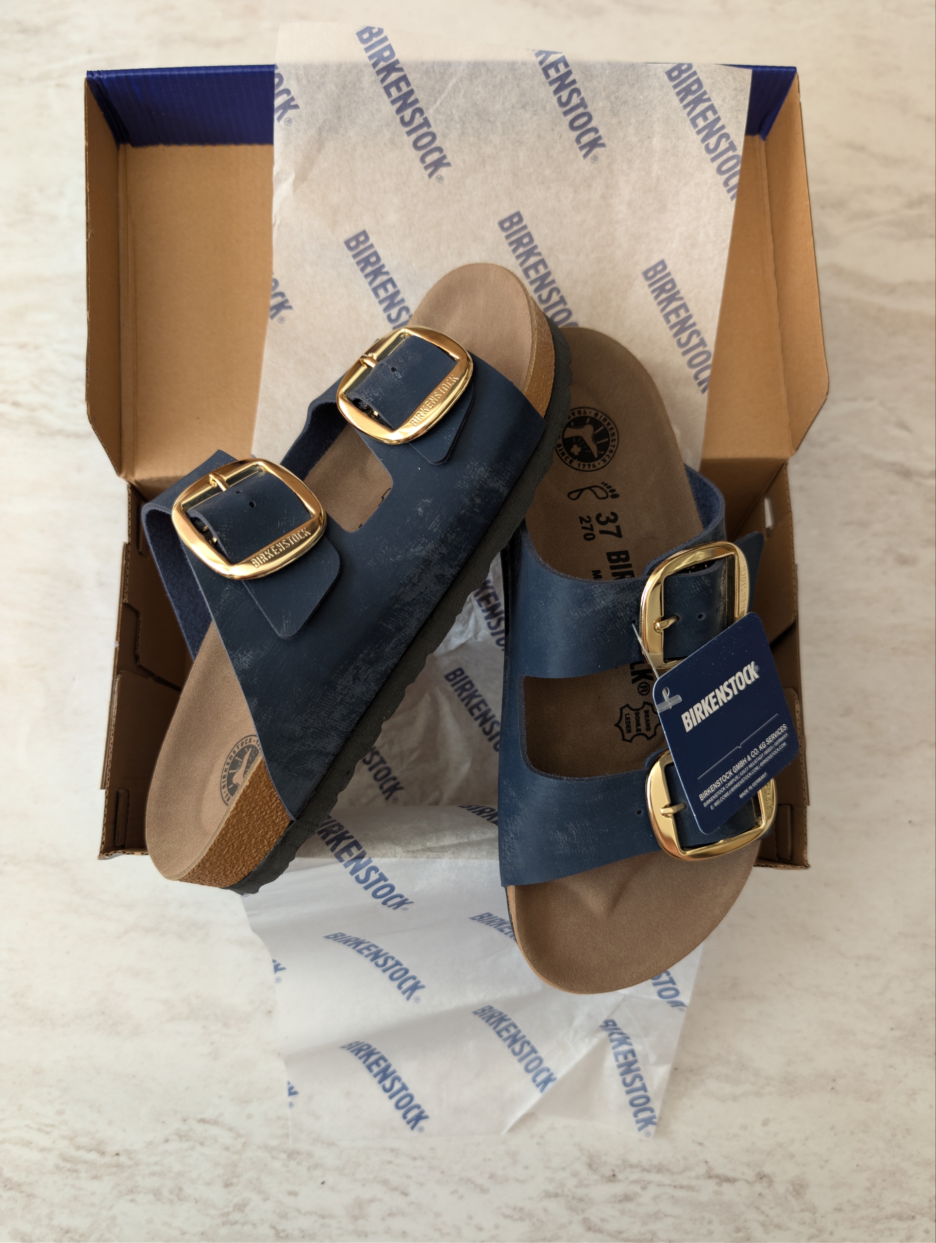 Birkenstock Arizona Büyük Toka Lacivert